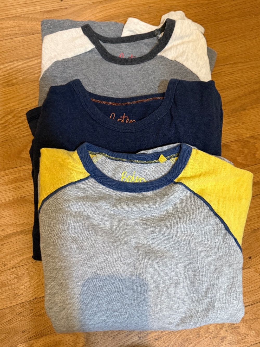 3 Boden Boys LS Cotton Tees Sz 11-12 Excellent Condition